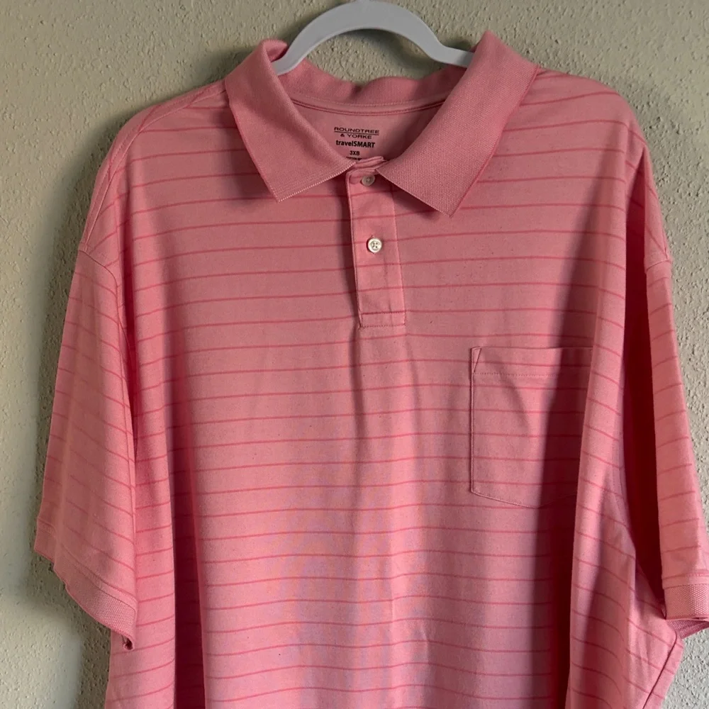 Roundtree & Yorke Pink Polo Shirt